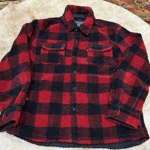 Levi's Red and Black Sherpa Jacket